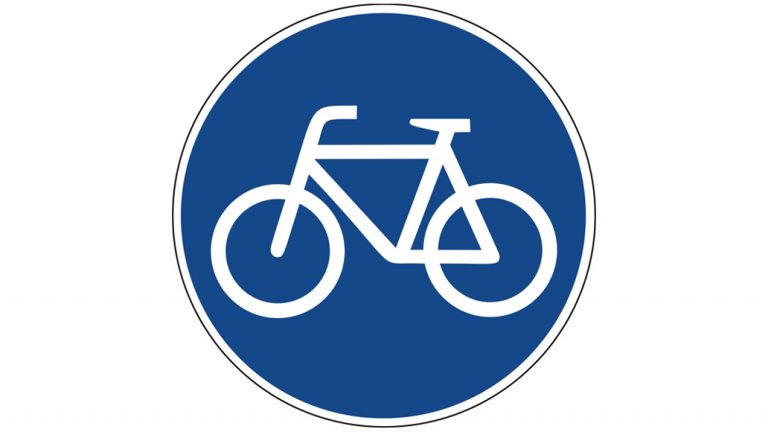 Verkehrsschilder, Fahrradstraße, Radfahrer