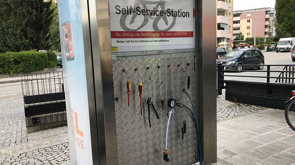 13 kostenlose Service-Stationen für Radfahrer sind in Salzburg zu finden.