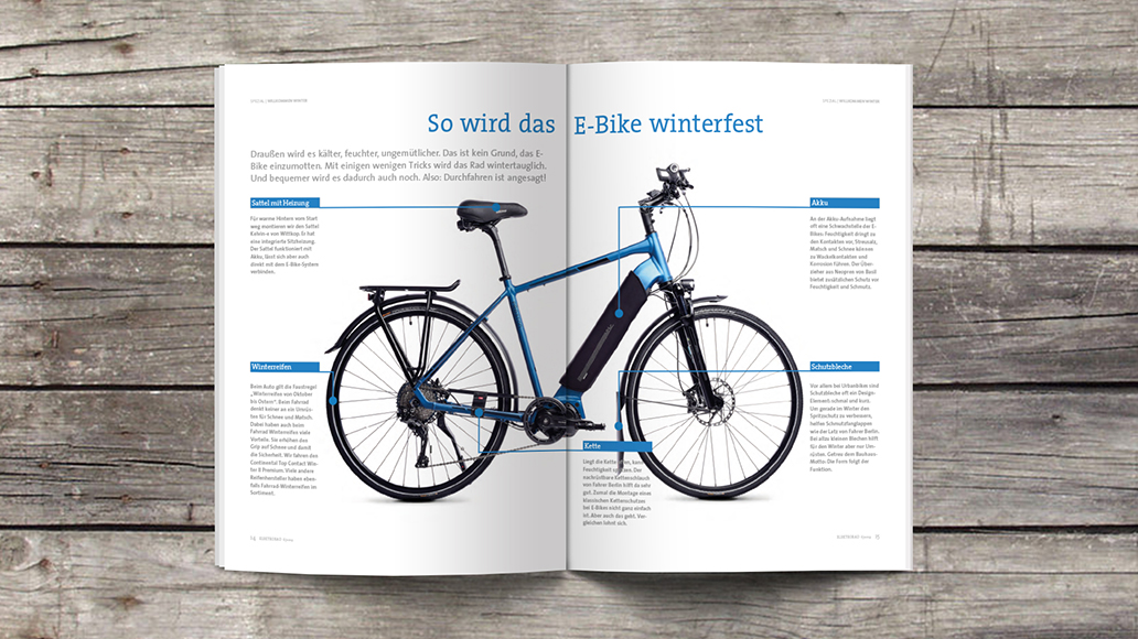 Blick ins Heft: So wird Dein Fahrrad winterfest.