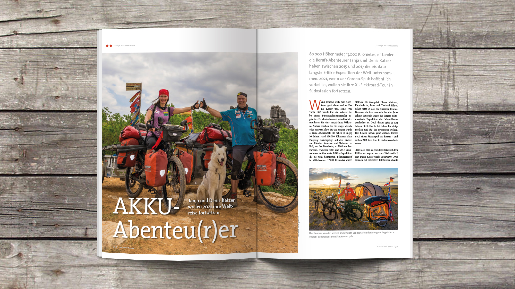 Abenteurer: Tanja und Denis Katzer auf E-Bike-Weltreise