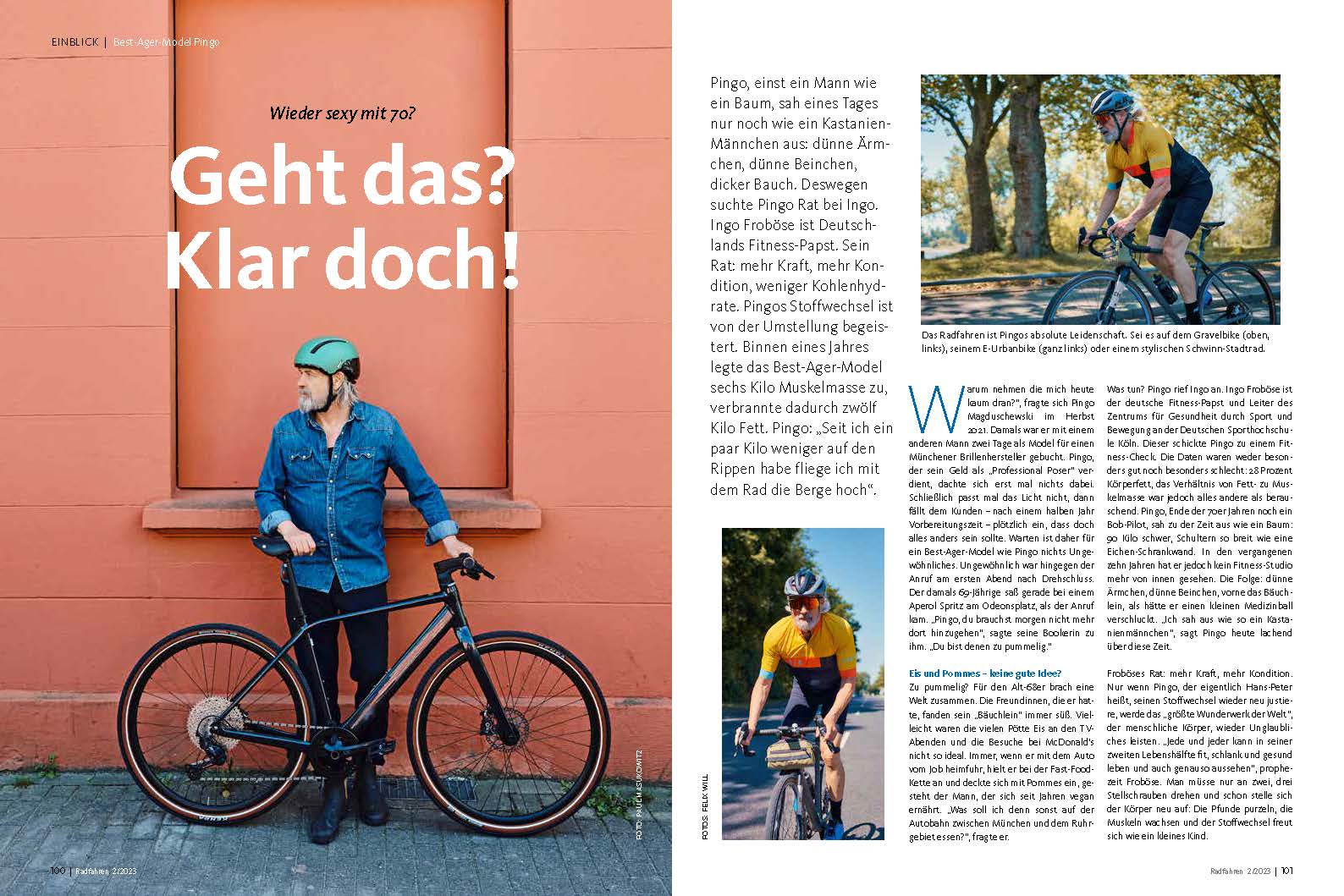 Pingo Magduschewski, Best-Ager, E-Bike, Gravelbike, Urbanbike