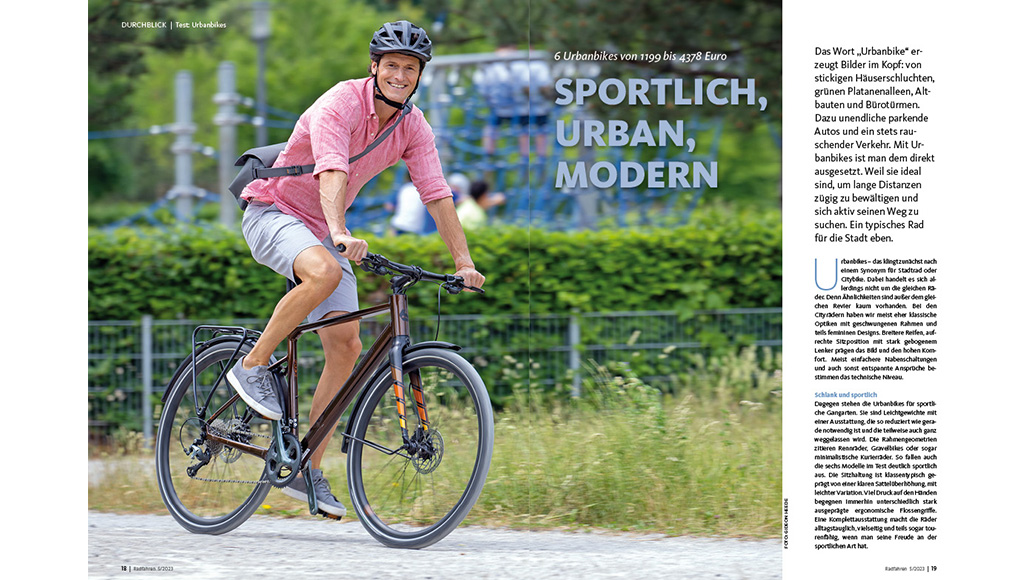Radtest: Urbanbikes für sportlich-lässigen Alltag in der Stadt sowie auf Feierabendrunde.
